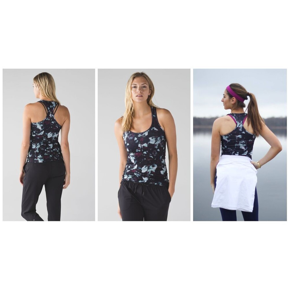 Lululemon Static Blossom Multi Cool Racerback Tank Top XS